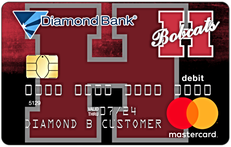 hope bobcats mascot debit card